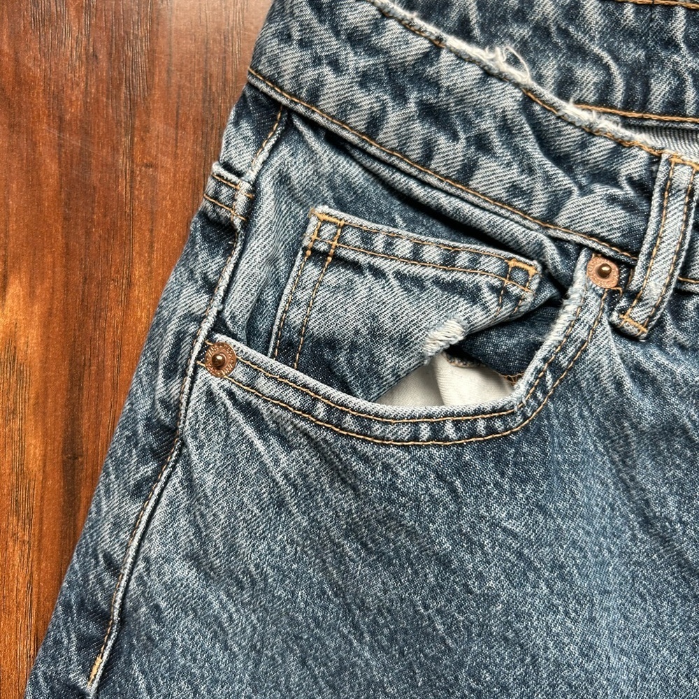 Zara Classic 90s Distressed Jeans Woman’s Size 6 - Picture 4 of 10